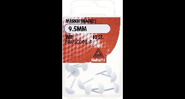 Deltafix markiesnagel wit 9.5mm 10 st.