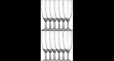Royal Leerdam Champagneglazen/flutes Gilde - 12x stuks - transparant - 150 ml/15 cl