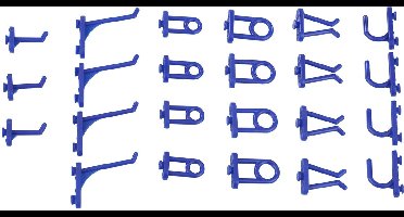 Westfalia Haak assortiment 24-delig voor geperforeerde wanden