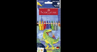Faber-Castell kleurpotloden - Jumbo Grip Dino - 8 colourgrip + 2 metallic grip - met stickers - FC-110922