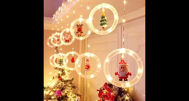 LED Kerstverlichting Raamlichtgordijn en figuren - Design - Kerstverlichting - Ijspegel verlichting - 225 LED - Met Afstandsbediening - Voor binnen en buiten