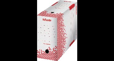 25 x Esselte Speedbox 15 Duurzame Archiefdoos - 15x25x35cm - A4 - 100% Recyclebaar - Rood/wit