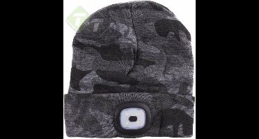 Benson LED Beanie Muts - Camouflage - Verstelbare Lichtsterktes - Unisex - One Size