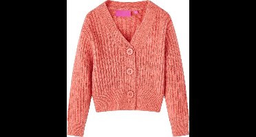 vidaXL - Kindervest - gebreid - 116 - middelroze