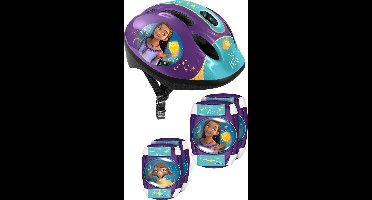 Disney Wish 5-delig Skatebescherming 50-56 Cm Paars/turquoise Maat S/m