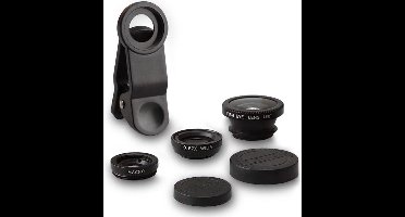 *** Clip Telefoonlens - Lens voor Smartphone - Fish eye lens - Wide lens - Macro lens - Lensklem - Klemmetje voor op je telefoon - 3-delig