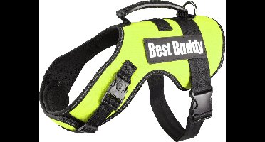 Flamingo Uranus - Harnas Honden - Harnas Best Buddy Uranus Neon Groen Xl 80-115cm 50mm - 1st - 122752 - 1st