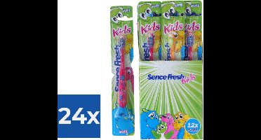 12x Sence Tandenborstels Fresh Kids Soft - Voordeelverpakking 24 stuks