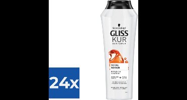 Gliss-Kur Shampoo - Total Repair 250 ml - Voordeelverpakking 24 stuks