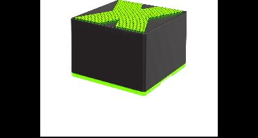 Mini speaker- X1 bluetooth draagbaar outdoor speaker- draagbare waterdicht speaker- 5 cm x 5 cm x 3,6 cm. Groen met zwart.