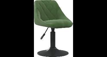 vidaXL - Eetkamerstoel - fluweel - donkergroen