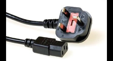 ACT Netsnoer UK connector - C13 zwart 2,5 m AK5060