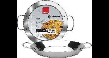 Ibili Premier Roestvrij Staal Paellapan 34 Cm Zilver