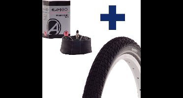 AMIGO Binnenband & Buitenband 20 Inch - ETRTO 50-406 - Dunlopventiel - Zwart