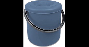 Afvalbakje - 'Eureka' - afvalscheiding - 25 liter - deksel - afsluitbaar - blauw - hengsel