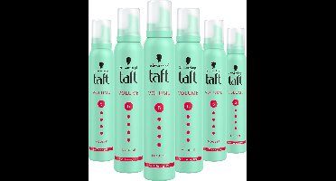 Taft Volume Mega Strong - Haarstyling - Haarmousse - Sterke Fixatie - Voordeelverpakking - 6x 200 ml