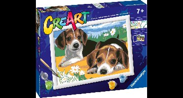 Ravensburger CreArt Beagle Puppies - Schilderen op nummer voor kinderen
