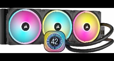 Corsair iCUE LINK H170i LCD - Vloeistofkoelsysteem processor - afmeting radiator: 420 mm - voor Intel LGA: 1700, 1200, 115X - AMD AM5, AM4 - koper, aluminium - 3x iCUE LINK QX140 RGB fans - zwart