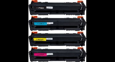 Toner Multipack Geschikt voor HP 216A | 4 Kleuren - Geschikt voor Color LaserJet Pro M155a - M155nw - M182nw - MFP M182fw - M182n - M183fw - 216A - W2410A W2411A - W2412A - W2413A