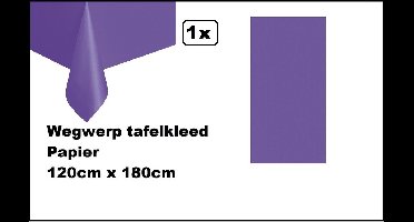 Wegwerp tafelkleed papier paars 120cm x 180cm - Thema feest festival thema feest evenement gala