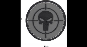 101 Inc Embleem 3D Pvc Punisher Vizier Grijs  20016