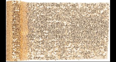 Santex Kerstdiner glitter tafelloper op rol - goud pailletten - 19 x 300 cm - polyester