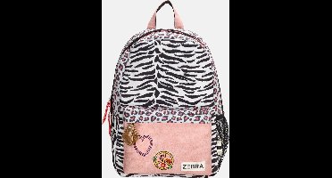 Zebra Trends Girls Rugzak - Panter wit/roze