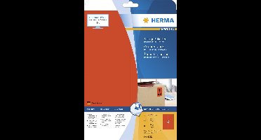 Etiketten A4 rot 105x148mm Papier matt abl�sbar 80St.