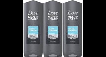 Dove Men+Care Clean Comfort Douchegel / Body & Facewash - 3 x 250 ml