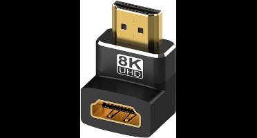 HDMI adapter - 90° haaks naar beneden - HDMI2.1 (8K 60Hz + HDR) / zwart