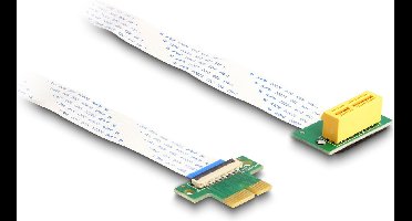 Delock Riser Card PCI Express x1 male to x1 slot 90° angled with FPC cable 30 cm