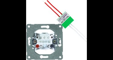 PEHA set pulsdrukker + shuttle dimmer LED/halogeen 125W (2700136868-125W) - drukcontact