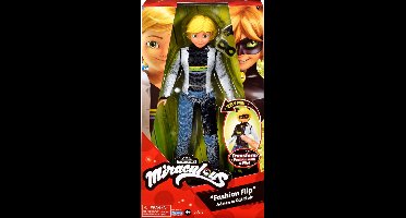 Miraculous - Pop - Wonderbaarlijk: Lieveheersbeestje en de zwarte kat Adrien Fashion Flip Doll