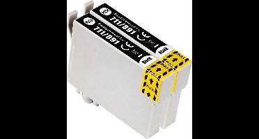 Inktcartridges Geschikt voor Epson T0715 - Multipack van 2 zwart - Geschikt voor Epson Stylus SX105, SX115, SX205, SX215, SX218, SX405, SX510W - T0711, T0712, T0713, T0714 - Inktpatronen - Inkt