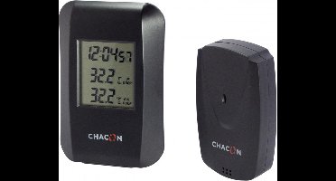 Chacon Draadloze Thermometer - Thermometer Binnen en Buiten - Weerstation - Zwart