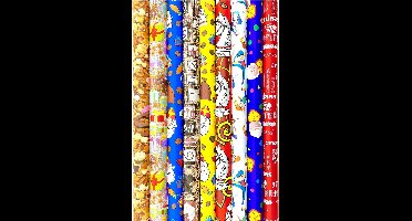 Sinterklaaspapier Cadeaupapier Inpakpapier - 300 x 70 cm - 6 rollen