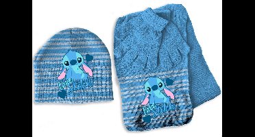 Disney Lilo & Stitch Set muts, sjaal en handschoenen, Love - ONE SIZE 3-6 jr - Acryl / Elastaan
