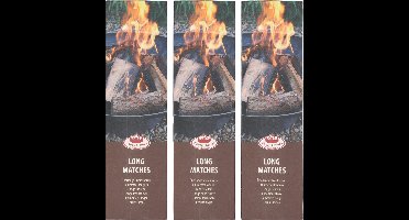 Fancy Flames BBQ/Barbecue lucifers - 135x - lange lucifers - 28 cm