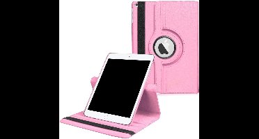 Hoes geschikt voor iPad 2021 / 2020 / 2019 (9e/8e/7e Generatie / 10.2 inch) - 360° draaibare Bookcase - Lichtroze