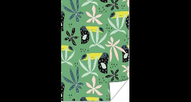 Poster Toekan - Bladeren - Groen - 20x30 cm - Verjaardag cadeau tiener