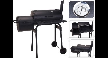 Bbq Houtskoolbarbecue Zwart - Metaal - 121x122x55cm