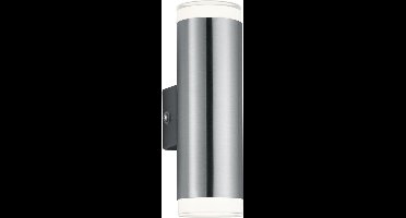LED Tuinverlichting - Tuinlamp - Torna Arinat - Wand - 2-lichts - 4W - Warm Wit 3000K - Rond - Mat Nikkel - Aluminium