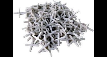 Toolland Tegelkruis, 250 stuks, kunststof, wit, voegbreedte 5 mm