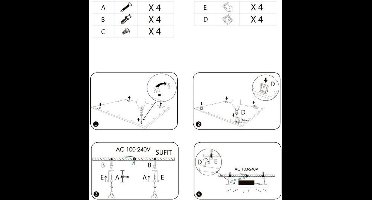 LED Line - LED paneel opbouw montagebeugels Type B - Bevestiging zonder opbouw frame