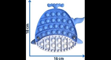 Pop it Blauwe walvis 18x18 - HSM Plus