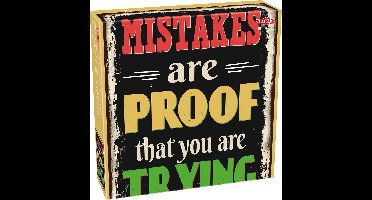 Tactic Mistakes Are Proof of Trying – Puzzel – 1000 stukjes – Motiverende Tekstpuzzel – Rustgevend Ontwerp – Hoogwaardige Scandinavische Kwaliteit