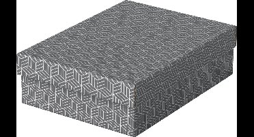 Esselte Home Middelgrote Opberg- en Geschenkdoos met Deksel, Set van 3 Stuks - Geschenkverpakking - 100% Gerecycled Karton en 100% Recyclebaar - Wit