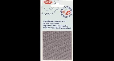 OPRY REPARATIEDOEK OPSTRIJKBAAR 11X25CM - 004 GRIJS.