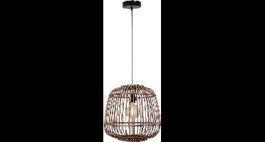 Chericoni - Trapeze Hanglamp - Zwart Bruin natuur - Bamboe FSC Keurmerk - 1 Lichts