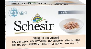 Schesir Kat Mp Blik 6x50 g Tonijn&Zalm